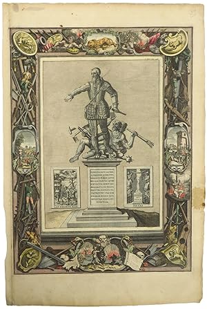 Imagen del vendedor de Gravure van het standbeeld van Alva a la venta por Antiquariaat de Roo