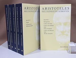 Bild des Verkufers fr Philosophische Schriften. Band 1 Kategorien, Lehre vom Satz, Lehre vom Schlu oder Erste Analytik, Lehre vom Beweis oder Zweite Analytik. Band 2 Topik, Sophistische Widerlegungen. Band 3 Nikomachische Ethik. Band 4 Politik. Band 5 Metaphysik. Band 6 Physik, ber die Seele. 6 Bnde. zum Verkauf von Dieter Eckert