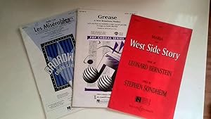 Seller image for Medleys from "Les Miserables" and "Grease" & "Maria" from West Side Story for SATB and Piano. for sale by Goldstone Rare Books