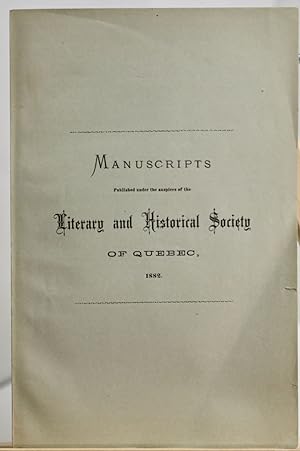 Trade and shipping, Port of Quebec, 1793. Manuscripts published under the auspices of the Literar...