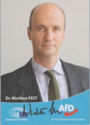 Seller image for Original Autogramm Nicolaus Fest AfD MdEP /// Autograph signiert signed signee for sale by Wimbauer Buchversand