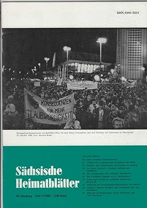 Sächsische Heimatblätter. Heft 2 / 1990. Zeitschrift für sächsische Geschichte, Denkmalpflege, Na...