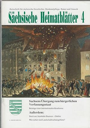Sächsische Heimatblätter. Heft 4 / 1991. Zeitschrift für sächsische Geschichte, Denkmalpflege, Na...