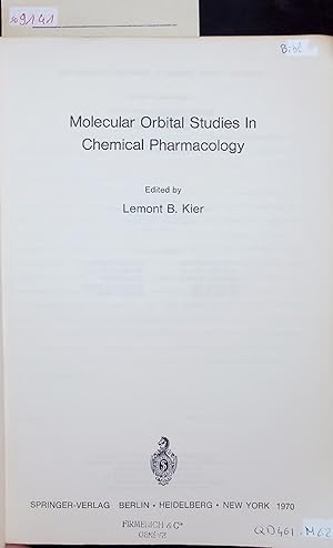 Bild des Verkufers fr Molecular Orbital Studies In Chemical Pharmacology. zum Verkauf von Antiquariat Bookfarm