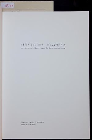 Seller image for ATMOSPHREN. Architektonische Umgebungen for sale by Antiquariat Bookfarm