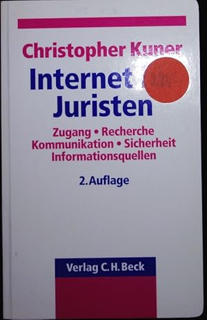 Imagen del vendedor de Internet fr Juristen. Zugang, Recherche, Kommunikation, Sicherheit, Informationsquellen. a la venta por Antiquariat Bookfarm