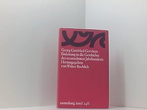 Bild des Verkufers fr Einleitung in die Geschichte des neunzehnten Jahrhunderts. Sammlung Insel 24/1. Herausgegeben von Walter Boehlich. zum Verkauf von Book Broker