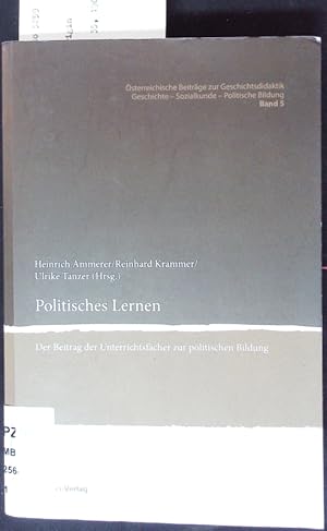 Seller image for Politisches Lernen. Der Beitrag der Unterrichtsfcher zur Politischen Bildung. for sale by Antiquariat Bookfarm