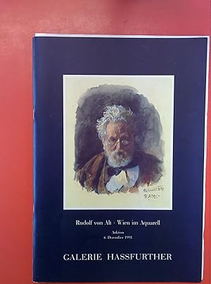 Immagine del venditore per Wien im Aquarell. RUDOLF v. ALT 1812-1905, Auktion 4. Dezember 1991, Galerie Hassfurther venduto da biblion2