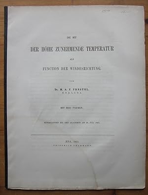 Bild des Verkufers fr Die mit der Hhe zunehmende Temperatur als Function der Windesrichtung. zum Verkauf von Antiquariat Roland Ggler