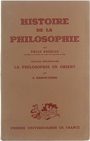 Bild des Verkufers fr Histoire de la Philosophie fascicule supplmentaire : La Philosophie en Orient zum Verkauf von Untje.com