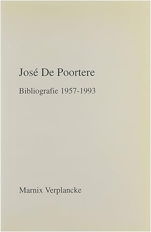 Bild des Verkufers fr Jos De Poortere - Bibliografie 1957-1993 zum Verkauf von Untje.com