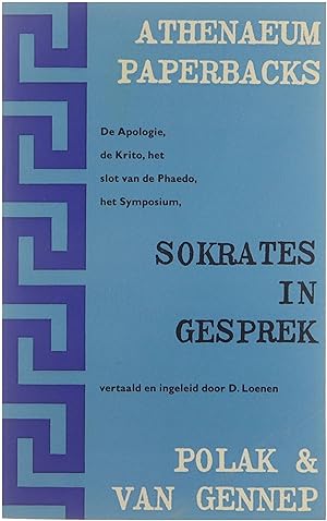 Bild des Verkufers fr Sokrates in gesprek. De Apologie, de Krito, het slot van de Phaedo, het Symposium. zum Verkauf von Untje.com