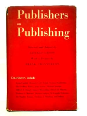 Seller image for Publishers on Publishing for sale by World of Rare Books