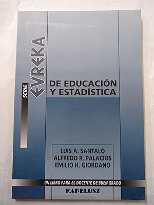 Bild des Verkufers fr De educacion y estadistica zum Verkauf von Libros nicos