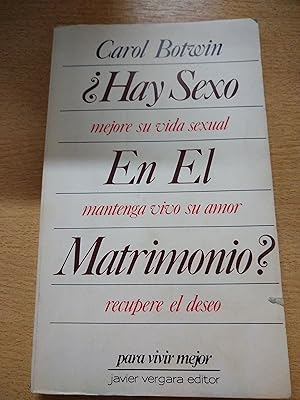 Imagen del vendedor de Hay sexo en el matrimonio a la venta por Libros nicos