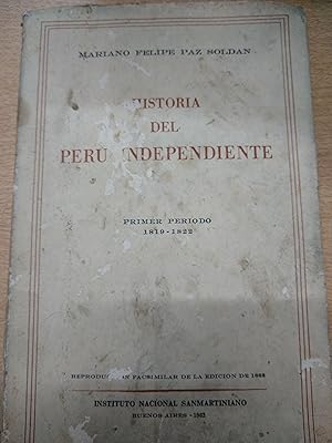 Imagen del vendedor de Historia del Peru independiente 1919-1822 a la venta por Libros nicos