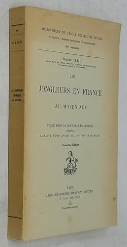 Bild des Verkufers fr Les Jongleurs en France au Moyen Age (Deuxieme Edition) zum Verkauf von Powell's Bookstores Chicago, ABAA
