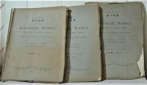 Image du vendeur pour Japanese Names and How to Read Them: A Manual for Art Collectors and Students Parts I, II and III mis en vente par Peter Sheridan Books Bought and Sold