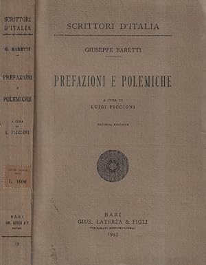 Bild des Verkufers fr Prefazioni e polemiche zum Verkauf von Biblioteca di Babele