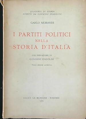 Bild des Verkufers fr I partiti politici nella storia d'Italia zum Verkauf von Librodifaccia