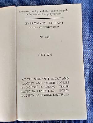 Imagen del vendedor de At the Sign of the Cat and Racket and Other Stories (Everyman's Library No. 349) a la venta por Boobooks
