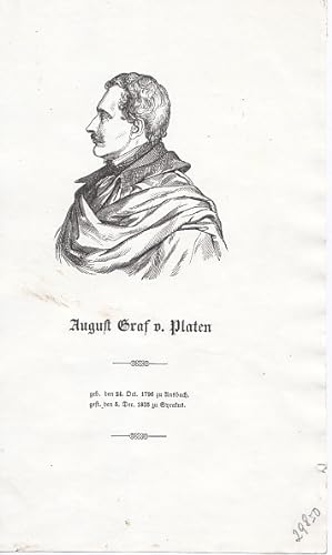 Bild des Verkufers fr Portrt. Brustbild im Seitenprofil nach links. Holzstich (anonym), rckseitig unbedruckt, ca. 14 x 8 cm, ca. 1880. zum Verkauf von Antiquariat Michael Eschmann