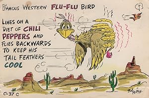 Seller image for fart lore postcard: Famous Western Flu-Flu Bird for sale by Mobyville