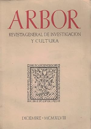 Seller image for ARBOR. Revista General de Investigacin y Cultura. Tomo XI. Diciembre 1948. N 36. Nmero Extraordinario Conmemorativo de 1898. for sale by Librera Torren de Rueda