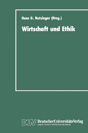 Seller image for Wirtschaft und Ethik. DUV: Sozialwissenschaft. for sale by Antiquariat Thomas Haker GmbH & Co. KG