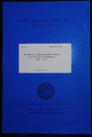 Bild des Verkufers fr Das Bild der beiden deutschen Staaten in der Parteipresse Finnlands 1961-1973. zum Verkauf von Antiquariat Bookfarm