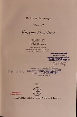 Seller image for Methods in Enzymology. Volume XI - Enzyme Structure. for sale by Antiquariat Bookfarm