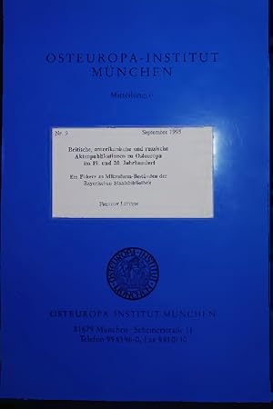 Bild des Verkufers fr Ein Fuhrer zu Mikroform-Bestanden der Bayerischen Staatsbibliothek. Nr. 9, September 1995 zum Verkauf von Antiquariat Bookfarm