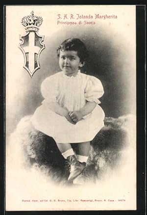 Bild des Verkufers fr Cartolina S. A. R. Jolanda Margherita, Principessa di Savoja zum Verkauf von Bartko-Reher