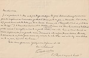 Manuscript autograph letter by Paul HILLEMACHER