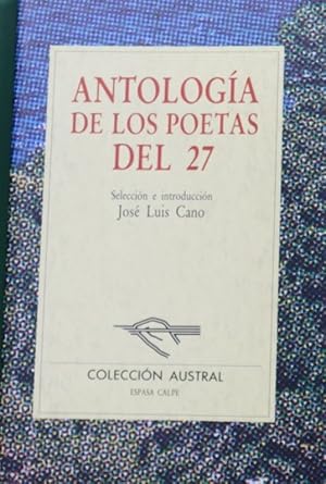 Seller image for Antologa de los poetas del 27 for sale by Librera Alonso Quijano