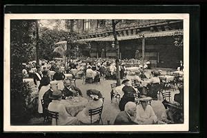 Immagine del venditore per Ansichtskarte Mnchen, Gasthaus Neue Brse, Total-Ansicht des Gartens mit Terrasse venduto da Bartko-Reher