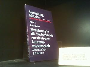 Seller image for Einfhrung in die Bcherkunde zur deutschen Literaturwissenschaft. (Nr. 1) for sale by Der Buchecker