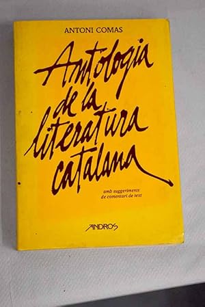 Imagen del vendedor de Antologia de la literatura catalana a la venta por Alcan Libros