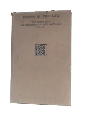 Bild des Verkufers fr Essays in the Law zum Verkauf von World of Rare Books