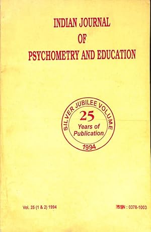 Seller image for Indian Journal of Psychiatry and Education Vol. 25(1 & 2) for sale by Majestic Books