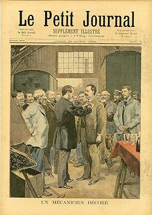 "LE PETIT JOURNAL N°179 du 23/4/1894" UN MÉCANICIEN DÉCORÉ / LES PREMIERS BEAUX JOURS : LE RETOUR...