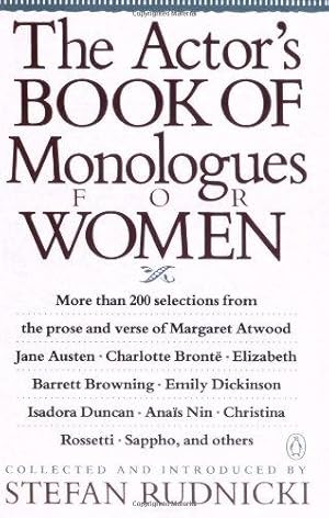 Seller image for The Actor's Book of Monologue For Women for sale by WeBuyBooks 2