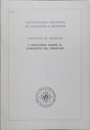 Imagen del vendedor de 7 lecciones sobre el concepto del Derecho a la venta por Librera Alonso Quijano