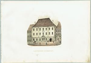 Bild des Verkufers fr Das Landhaus auf der Schlossstrae in Bautzen, um 1860 zum Verkauf von Antiquariat Hardner