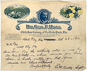 Illustrated Letterhead from the Office of Dr. Geo. F. Hall