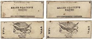 Early 19th-century American Private Currency -- Four (4) Paper Bills