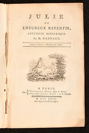 Seller image for Julie ou l'Heureux Repentir, Anecdote Historique for sale by Rooke Books PBFA