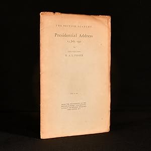 Imagen del vendedor de The British Academy Presidential Address, 13 July, 1932 a la venta por Rooke Books PBFA