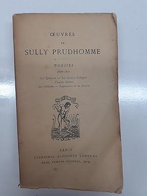 Imagen del vendedor de Oeuvres de Sully Prudhomme: Poesies 1866-1872 a la venta por ConcreteAbstract